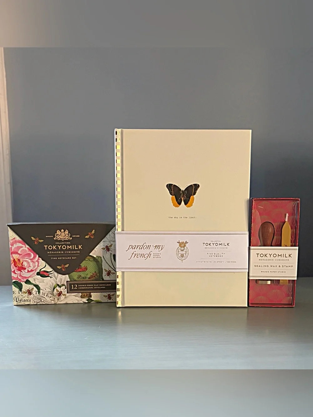 PARDON MY FRENCH X TOKYOMILK Limited Edition Margot Elena Notecards Notebook Wax